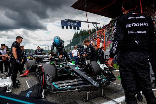 63 George Russell (GBR, Mercedes-AMG Petronas F1 Team), F1 Grand Prix of Belgium at Circuit de Spa-Francorchamps on July 29, 2023 in Spa-Francorchamps, Belgium. (Photo by HOCH ZWEI) Spa-Francorchamps Belgium