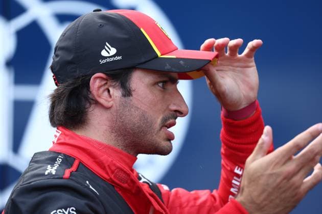 F1 Gran Prix of Belgium Carlos Sainz of Scuderia Ferrari at the end of sprint race of the F1 Grand Prix of Belgium at Spa Francorchamps on July 29, 2023 Stavelot, Belgium. Stavelot Spa Francorchamps Belgium Copyright: xMarcoxCanonierox