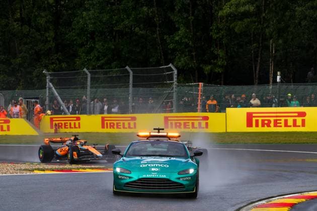 F1 Safety Car, Aston Martin Vantage, F1 Grand Prix of Belgium at Circuit de Spa-Francorchamps on July 29, 2023 in Spa-Francorchamps, Belgium. (Photo by HOCH ZWEI) Spa-Francorchamps Belgium