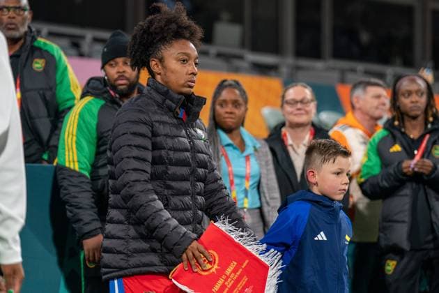 Perth, Australia, July 29th 2023: Marta Cox (10 Panama) walks onto the pitch before the 2023 FIFA Womens World Cup Group F football match between Panama and Jamaica at Perth Rectangular Stadium (HBF Park) in Perth, Australia. (Noe Llamas SPP) Copyright: xNoexLlamasx xSPPx spp-en-NoLlSp-20230729-NLA02442