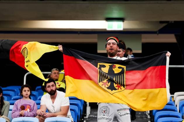 SYDNEY, AUSTRALIA - JULY 30: German fan during the Women s World Cup football match between Germany and Colombia at Allianz Stadium on July 30, 2023 in Sydney, Australia. (Photo by Damian Briggs Speed Media Icon Sportswire) SOCCER: JUL 30 Women s World Cup - Germany vs Colombia EDITORIAL USE ONLY Icon2307300034