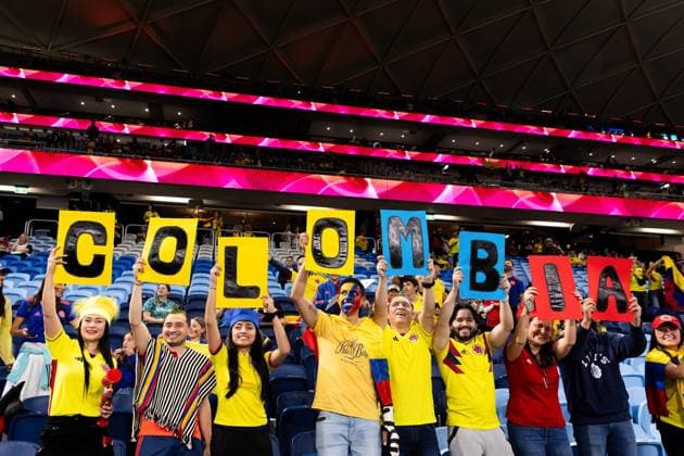 SYDNEY, AUSTRALIA - JULY 30: Colombian fans during the Women s World Cup football match between Germany and Colombia at Allianz Stadium on July 30, 2023 in Sydney, Australia. (Photo by Damian Briggs Speed Media Icon Sportswire) SOCCER: JUL 30 Women s World Cup - Germany vs Colombia EDITORIAL USE ONLY Icon2307300042