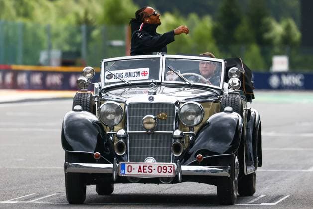 July 30, 2023, Spa, Belgium: Lewis Hamilton of Mercedes attends the drivers parade ahead of the F1 Grand Prix of Belgium at Circuit de Spa-Francorchamps on July 30, 2023 in Spa, Belgium. Spa Belgium - ZUMAz156 0300571861st Copyright: xBeataxZawrzelx