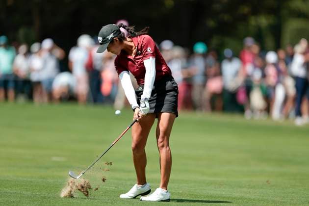 THE AMUNDI EVIAN CHAMPIONSHIP PHOTOPQR LE DAUPHINE Grégory YETCHMENIZA ; Évian-les-Bains ; 30 07 2023 ; Gregory Yetchmeniza LE DAUPHINE LIBERE Photopqr EVIAN-LES-BAINS (HAUTE-SAVOIE) LE 30 JUILLET 2023 THE AMUNDI EVIAN CHAMPIONSHIP 2023 sur notre photo : Céline Boutier, Fra. The Amundi Evian Championship, one of the five major tournaments in women s golf on July 30, 2023.