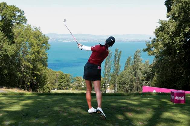 THE AMUNDI EVIAN CHAMPIONSHIP PHOTOPQR LE DAUPHINE Grégory YETCHMENIZA ; Évian-les-Bains ; 30 07 2023 ; Gregory Yetchmeniza LE DAUPHINE LIBERE Photopqr EVIAN-LES-BAINS (HAUTE-SAVOIE) LE 30 JUILLET 2023 THE AMUNDI EVIAN CHAMPIONSHIP 2023 sur notre photo : Céline Boutier, Fra. The Amundi Evian Championship, one of the five major tournaments in women s golf on July 30, 2023.