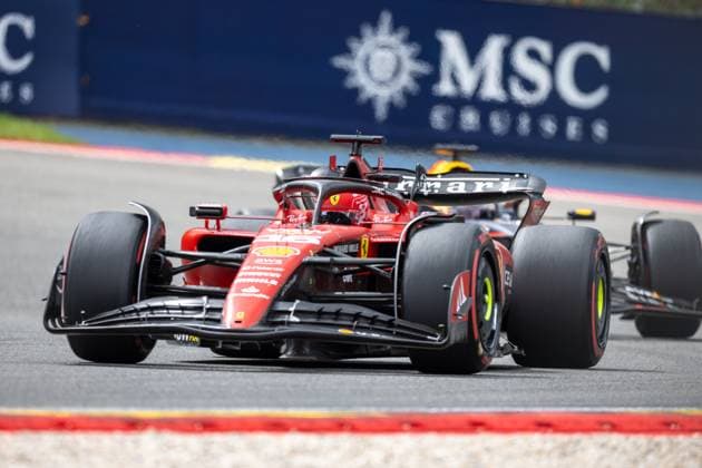 Belgian Grand Prix Formula One 2023 SPA-FRANCORCHAMPS, BELGIUM - JULY 30 : Leclerc P3 during the Belgian Grand Prix Formula One Spa Francorchamps on July 30, 2023 in Spa-Francorchamps, Belgium, 30 07 2023 Spa-Francorchamps Belgium  Copyright: xBbx