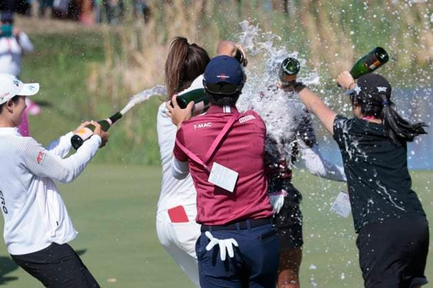 THE AMUNDI EVIAN CHAMPIONSHIP PHOTOPQR LE DAUPHINE Grégory YETCHMENIZA ; Évian-les-Bains ; 30 07 2023 ; Gregory Yetchmeniza LE DAUPHINE LIBERE Photopqr EVIAN-LES-BAINS (HAUTE-SAVOIE) LE 30 JUILLET 2023 THE AMUNDI EVIAN CHAMPIONSHIP 2023 sur notre photo : Céline Boutier remporte le tournoi Amundi Evian Championship. The Amundi Evian Championship, one of the five major tournaments in women s golf on July 30, 2023.