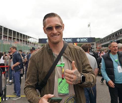 FORMULA 1 MSC CRUISES BELGIAN GRAND PRIX 2023 30.07.2023, Circuit de Spa-Francorchamps, Spa-Franchorchamps, FORMULA 1 MSC CRUISES BELGIAN GRAND PRIX 2023 , im Bild Fussballer Sebastian Polter (FC Schalke 04) zu Besuch bei der Formel 1.