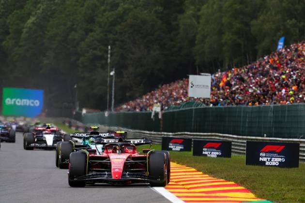 55 Carlos Sainz (ESP, Scuderia Ferrari), F1 Grand Prix of Belgium at Circuit de Spa-Francorchamps on July 30, 2023 in Spa-Francorchamps, Belgium. (Photo by HOCH ZWEI) Spa-Francorchamps Belgium