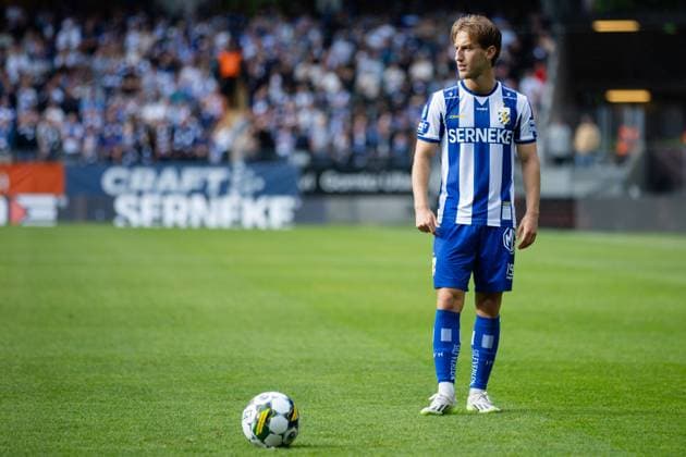230730 IFK Göteborgs Arbnor Mucolli under fotbollsmatchen i Allsvenskan mellan IFK Göteborg och Kalmar den 30 juli 2023 i Göteborg. Copyright: MICHAELxERICHSEN BB230730MI103