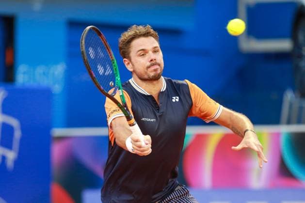 Croatia, Umag, 300723. Plava Laguna Croatia Open Umag. Final between Swiss Stan Wawrinka and Australian Alexei Popyrin. In the photo: Stan Wawrinka. Photo: Goran Sebelic CROPIX Umag Copyright: xxGoranxSebelicx popyrin_wawrinka1-300723