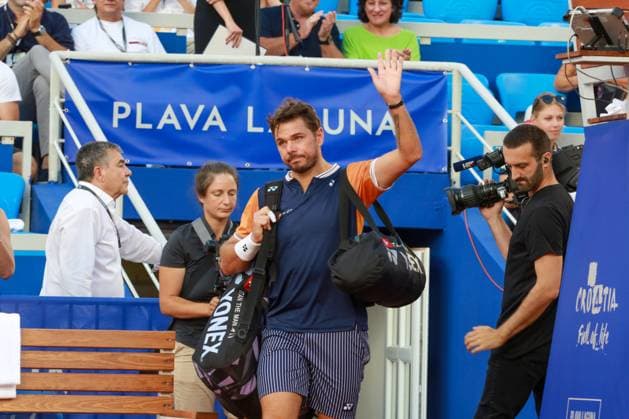 Croatia, Umag, 300723. Plava Laguna Croatia Open Umag. Final between Swiss Stan Wawrinka and Australian Alexei Popyrin. In the photo: Stan Wawrinka. Photo: Goran Sebelic CROPIX Umag Copyright: xxGoranxSebelicx popyrin_wawrinka17-300723