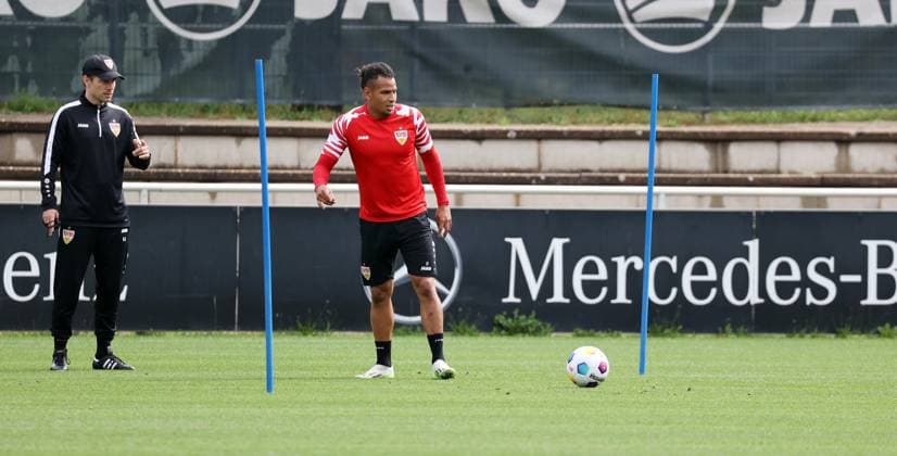 30.07.23 VfB Stuttgart Training Deutschland, Stuttgart, 30.07.2023, Fussball, Bundesliga, VfB Stuttgart Training: Juan Jose Perea.