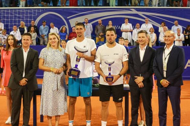 Croatia, Umag, 300723. Plava Laguna Croatia Open Umag. Final between Swiss Stan Wawrinka and Australian Alexei Popyrin. In the photo: photo shoot. Photo: Goran Sebelic CROPIX Copyright: xxGoranxSebelicx CROPIXx atp_finale14-300723