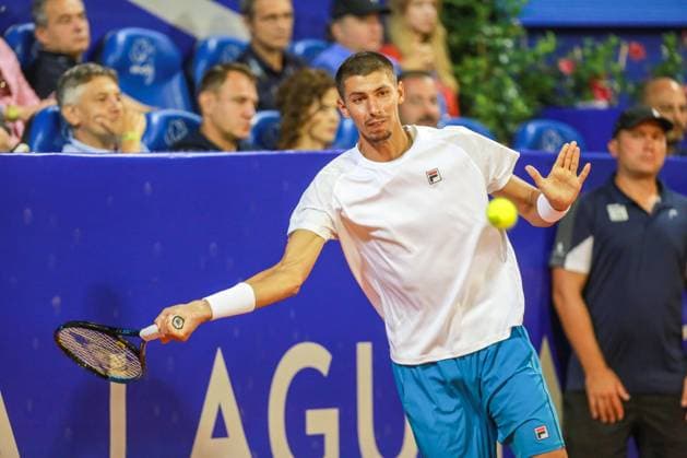 Croatia, Umag, 300723. Plava Laguna Croatia Open Umag. Final between Swiss Stan Wawrinka and Australian Alexei Popyrin. In the photo: Alexei Popyrin. Photo: Goran Sebelic CROPIX Copyright: xxGoranxSebelicx CROPIXx atp_finale38-300723