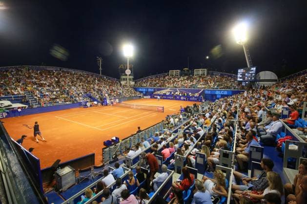 Croatia, Umag, 300723. Plava Laguna Croatia Open Umag. Final between Swiss Stan Wawrinka and Australian Alexei Popyrin. In the photo: a full stadium. Photo: Goran Sebelic CROPIX Copyright: xxGoranxSebelicx CROPIXx atp_finale47-300723