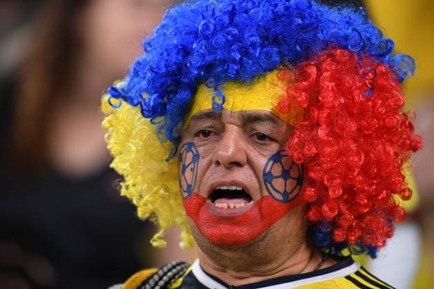July 30, 2023, Sydney, NSW, Australia: Colombia fans pose for a photograph prior to start of the FIFA Women s World Cup 2023 football match between Germany and Colombia at Stadium Australia in Sydney. Sydney Australia - ZUMAr188 20230730_zip_r188_021 Copyright: xDanishxRavix