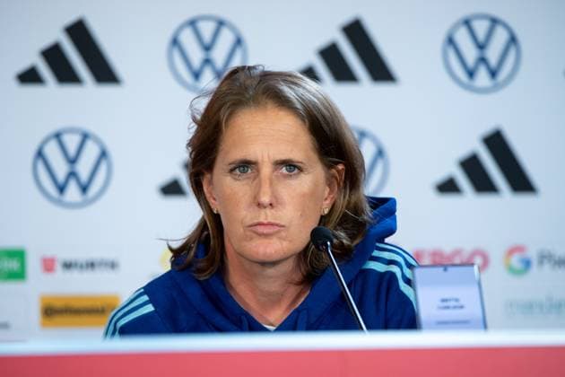 Britta Carlson (Deutschland, Co-Trainerin), AUS, Pressekonferenz DFB Frauen Nationalmannschaft Deutschland, FIFA Frauen Fussball Weltmeisterschaft Australien 2023, 31.07.2023 AUS, Pressekonferenz DFB Frauen Nationalmannschaft Deutschland, FIFA Frauen Fussball Weltmeisterschaft Australien 2023, 31.07.2023 Wyong Copyright: xEibner-Pressefoto Memmlerx EP_MMR