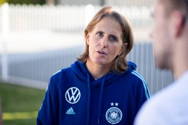 Britta Carlson (Deutschland, Co-Trainerin), AUS, Pressekonferenz DFB Frauen Nationalmannschaft Deutschland, FIFA Frauen Fussball Weltmeisterschaft Australien 2023, 31.07.2023 AUS, Pressekonferenz DFB Frauen Nationalmannschaft Deutschland, FIFA Frauen Fussball Weltmeisterschaft Australien 2023, 31.07.2023 Wyong Copyright: xEibner-Pressefoto Memmlerx EP_MMR