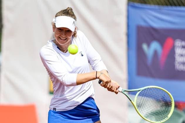 DTB internationals Ladies Open 2023 by Wilson, 31.07.2023, 24. boso Ladies Open Hechingen, Kategorie AA 1. Runde Qualifikation Sign-In Doppel Julia Middendorf (GER) vs Tilwith Di Girolami (BEL) Julia Middendorf (GER) DTB internationals Ladies Open 2023 by Wilson Hechingen Copyright: xEibner-Pressefoto RogerxBuerkex EP_EER