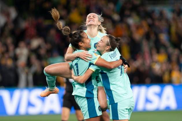 Sport Themen der Woche KW31 Sport Bilder des Tages Melbourne, Australia, July 31st 2023: Mary Fowler (11 Australia) celebrates after scoring a goal that would be disallowed after VAR check during the 2023 FIFA Womens World Cup Group B football match between Canada and Australia at Melbourne Rectangular Stadium (AAMI Park) in Melbourne, Australia. (Richard Callis SPP)  Copyright: xRichardxCallisx xSPPx spp-en-RiCaSp-rmc310723-8169