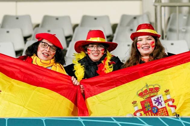 Auckland, New Zealand, July 26th 2023: Fans of Spain during the FIFA Womens World Cup 2023 Group C football match between Spain and Zambia at Eden Park in Auckland, New Zealand. (Daniela Porcelli SPP)  Copyright: xDanielaxPorcellix xSPPx spp-en-DaPoSp-20230726-DP100470