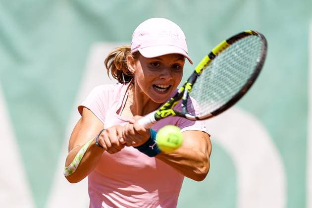 DTB internationals Ladies Open 2023 by Wilson, 31.07.2023, 24. boso Ladies Open Hechingen, Kategorie AA 1. Runde Qualifikation Sign-In Doppel Gwendolyn Fedel (GER) vs. Nina Radovanovic (FRA) Gwendolyn Fedel (GER) DTB internationals Ladies Open 2023 by Wilson Hechingen Copyright: xEibner-Pressefoto RogerxBuerkex EP_EER