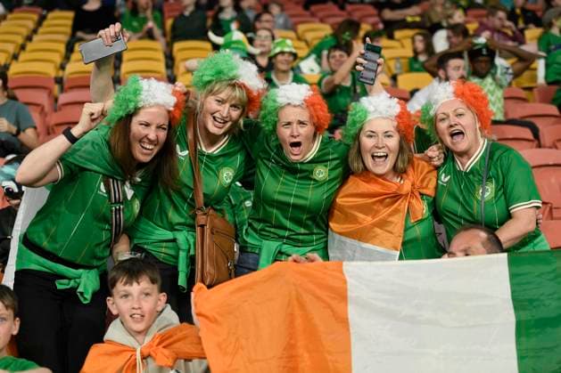 31st July 2023; Brisbane Stadium, Brisbane, Queensland, Australia: FIFA Womens World Cup Group B Football, Republic of Ireland versus Nigeria; Irish fans before kick off  ActionPlus12537847 NigelxOwen