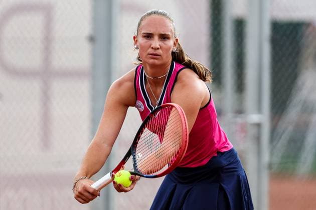 DTB internationals Ladies Open 2023 by Wilson, 31.07.2023, 24. boso Ladies Open Hechingen, Kategorie AA 1. Runde Qualifikation Sign-In Doppel Marie Vogt (GER) vs Mara Guth (GER) Mara Guth (GER) DTB internationals Ladies Open 2023 by Wilson Hechingen Copyright: xEibner-Pressefoto RogerxBuerkex EP_EER