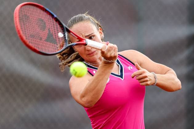 DTB internationals Ladies Open 2023 by Wilson, 31.07.2023, 24. boso Ladies Open Hechingen, Kategorie AA 1. Runde Qualifikation Sign-In Doppel Marie Vogt (GER) vs Mara Guth (GER) Mara Guth (GER) DTB internationals Ladies Open 2023 by Wilson Hechingen Copyright: xEibner-Pressefoto RogerxBuerkex EP_EER