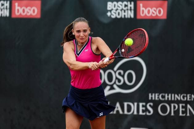DTB internationals Ladies Open 2023 by Wilson, 31.07.2023, 24. boso Ladies Open Hechingen, Kategorie AA 1. Runde Qualifikation Sign-In Doppel Marie Vogt (GER) vs Mara Guth (GER) Mara Guth (GER) DTB internationals Ladies Open 2023 by Wilson Hechingen Copyright: xEibner-Pressefoto RogerxBuerkex EP_EER
