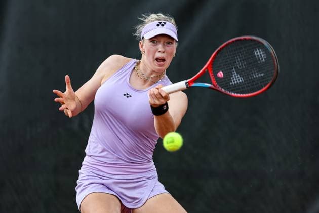 DTB internationals Ladies Open 2023 by Wilson, 31.07.2023, 24. boso Ladies Open Hechingen, Kategorie AA 1. Runde Qualifikation Sign-In Doppel Marie Vogt (GER) vs Mara Guth (GER) Marie Vogt (GER) DTB internationals Ladies Open 2023 by Wilson Hechingen Copyright: xEibner-Pressefoto RogerxBuerkex EP_EER