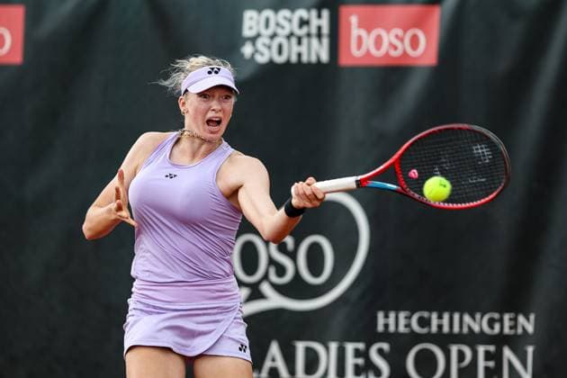 DTB internationals Ladies Open 2023 by Wilson, 31.07.2023, 24. boso Ladies Open Hechingen, Kategorie AA 1. Runde Qualifikation Sign-In Doppel Marie Vogt (GER) vs Mara Guth (GER) Marie Vogt (GER) DTB internationals Ladies Open 2023 by Wilson Hechingen Copyright: xEibner-Pressefoto RogerxBuerkex EP_EER