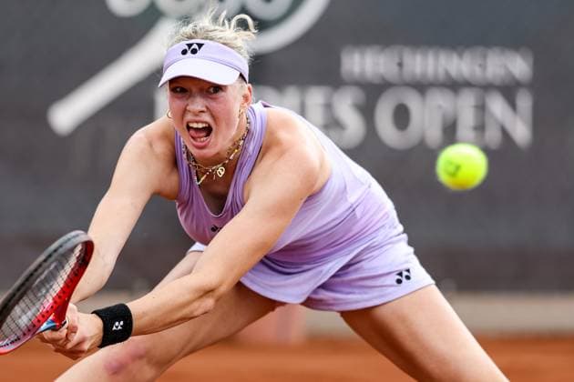 DTB internationals Ladies Open 2023 by Wilson, 31.07.2023, 24. boso Ladies Open Hechingen, Kategorie AA 1. Runde Qualifikation Sign-In Doppel Marie Vogt (GER) vs Mara Guth (GER) Marie Vogt (GER) DTB internationals Ladies Open 2023 by Wilson Hechingen Copyright: xEibner-Pressefoto RogerxBuerkex EP_EER