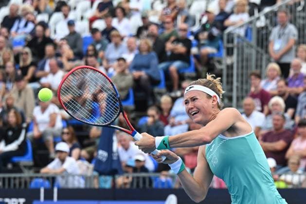 International women s tennis tournament, 1st round, Marie Bouzkova, pictured, (CZE) vs. Jaqueline Cristian (RO), in Prague, Czech Republic, July 31, 2023. (CTKxPhoto MichalxKamaryt) CTKPhotoP2023073105389  CTKPhotoP2023073105389