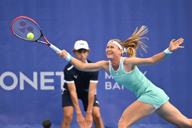 International women s tennis tournament, 1st round, Marie Bouzkova, pictured, (CZE) vs. Jaqueline Cristian (RO), in Prague, Czech Republic, July 31, 2023. (CTKxPhoto MichalxKamaryt) CTKPhotoP2023073105408  CTKPhotoP2023073105408