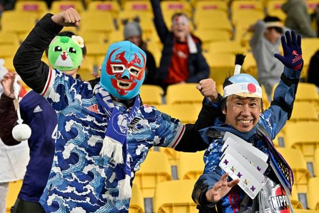 32st July 2023: Wellington, New Zealand: Japan fans show their support before the FIFA Women& x2019;s World Cup Group C - Japan versus Spain at Wellington Regional Stadium, Wellington, New Zealand on Monday 31 July 2023.  ActionPlus12537954 MasanorixUdagawa
