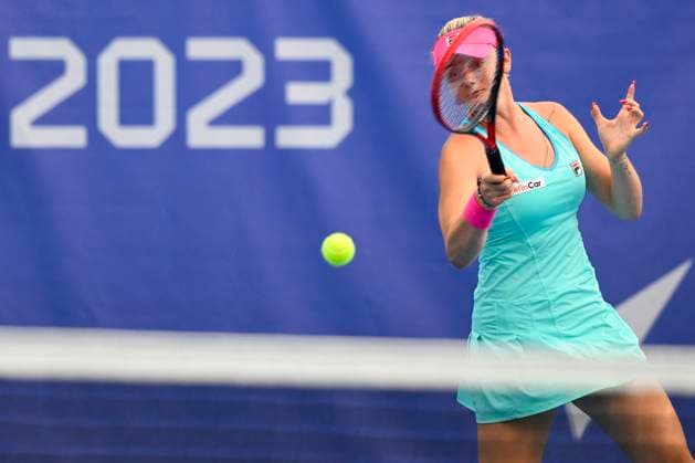 International women s tennis tournament, 1st round, Alize Cornet (FRA) vs. Lucie Havlickova, pictured, (CZE), in Prague, Czech Republic, July 31, 2023. (CTKxPhoto OndrejxDeml) CTKPhotoP2023073106434  CTKPhotoP2023073106434