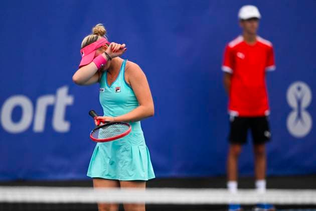 Sport Themen der Woche KW31 Sport Bilder des Tages International women s tennis tournament, 1st round, Alize Cornet (FRA) vs. Lucie Havlickova, pictured, (CZE), in Prague, Czech Republic, July 31, 2023. (CTKxPhoto OndrejxDeml) CTKPhotoP2023073106438  CTKPhotoP2023073106438