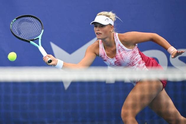 International women s tennis tournament, 1st round, Barbora Palicova, pictured, (CZE) vs Emiliana Arango (CO), in Prague, Czech Republic, August 1, 2023. (CTKxPhoto MichalxKamaryt) CTKPhotoP2023080104377  CTKPhotoP2023080104377