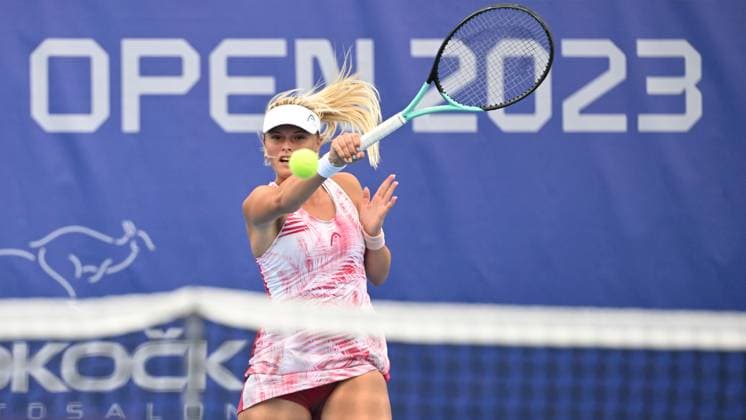 International women s tennis tournament, 1st round, Barbora Palicova, pictured, (CZE) vs Emiliana Arango (CO), in Prague, Czech Republic, August 1, 2023. (CTKxPhoto MichalxKamaryt) CTKPhotoP2023080104501  CTKPhotoP2023080104501