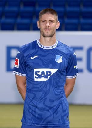 Andre Kramaric , TSG 1899 Hoffenheim . Porträttermin TSG 1899 Hoffenheim 2023-2024 . Zuzenhausen, GER, 01.08.2023 ,Fussball 1. Bundesliga 2023 2024 . Editorial use only !