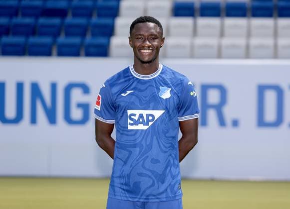Diadie Samassekou , TSG 1899 Hoffenheim . Porträttermin TSG 1899 Hoffenheim 2023-2024 . Zuzenhausen, GER, 01.08.2023 ,Fussball 1. Bundesliga 2023 2024 . Editorial use only !