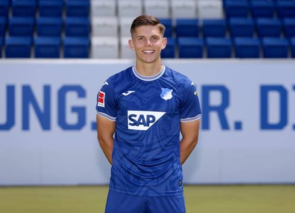 Finn Ole Becker , TSG 1899 Hoffenheim . Porträttermin TSG 1899 Hoffenheim 2023-2024 . Zuzenhausen, GER, 01.08.2023 ,Fussball 1. Bundesliga 2023 2024 . Editorial use only !