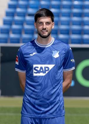 Florian Grillitsch , TSG 1899 Hoffenheim . Porträttermin TSG 1899 Hoffenheim 2023-2024 . Zuzenhausen, GER, 01.08.2023 ,Fussball 1. Bundesliga 2023 2024 . Editorial use only !