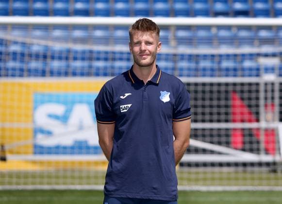 Julian Binder - Physiotherapeut , TSG 1899 Hoffenheim . Porträttermin TSG 1899 Hoffenheim 2023-2024 . Zuzenhausen, GER, 01.08.2023 ,Fussball 1. Bundesliga 2023 2024 . Editorial use only !
