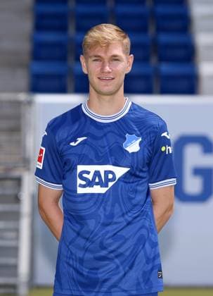 Marco John , TSG 1899 Hoffenheim . Porträttermin TSG 1899 Hoffenheim 2023-2024 . Zuzenhausen, GER, 01.08.2023 ,Fussball 1. Bundesliga 2023 2024 . Editorial use only !