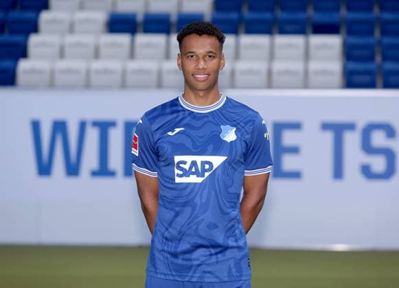 Conte Bambase , TSG 1899 Hoffenheim . Porträttermin TSG 1899 Hoffenheim 2023-2024 . Zuzenhausen, GER, 01.08.2023 ,Fussball 1. Bundesliga 2023 2024 . Editorial use only !