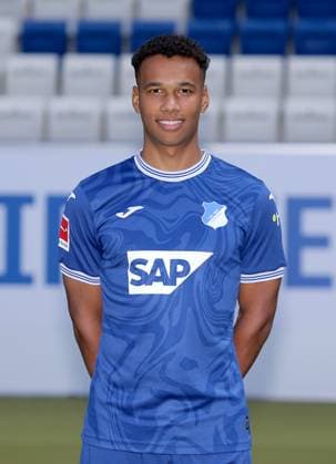 Joshua Quarshie , TSG 1899 Hoffenheim . Porträttermin TSG 1899 Hoffenheim 2023-2024 . Zuzenhausen, GER, 01.08.2023 ,Fussball 1. Bundesliga 2023 2024 . Editorial use only !