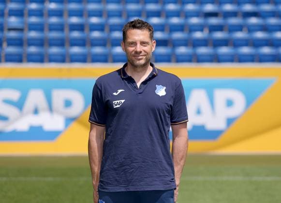 Peter Geigle - Physiotherapeut , TSG 1899 Hoffenheim . Porträttermin TSG 1899 Hoffenheim 2023-2024 . Zuzenhausen, GER, 01.08.2023 ,Fussball 1. Bundesliga 2023 2024 . Editorial use only !